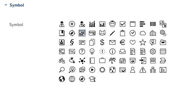 Bereich 'Symbol' im Konfigurationsbereich einer Teamspace-Vorlage