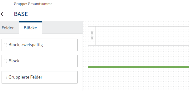 Formulardesigner; Tab 'Blöcke'