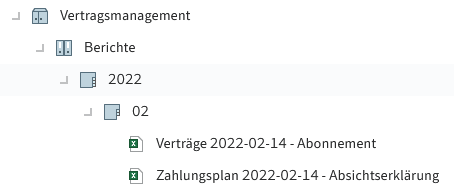 Berichte in der Ablage