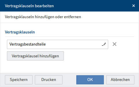 Dialog 'Vertragsklauseln bearbeiten'