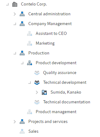 Organization structure in the repository