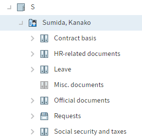 Personnel file structure in the repository