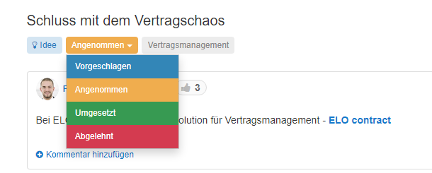 Drop-down-Menü