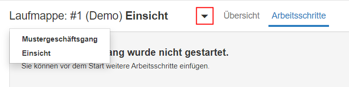 Geschäftsgang wechseln