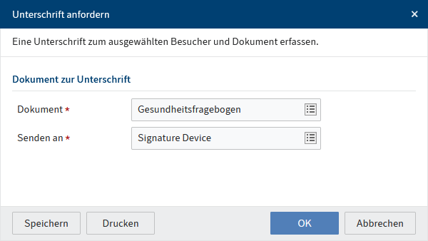 Dialog 'Unterschrift anfordern'