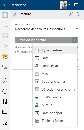Ajouter un filtre de recherche
