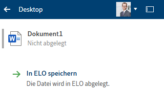 Ablage eines noch nicht auf dem Dateisystem gespeicherten Office-Dokuments