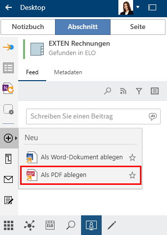 Funktion 'Als PDF ablegen'