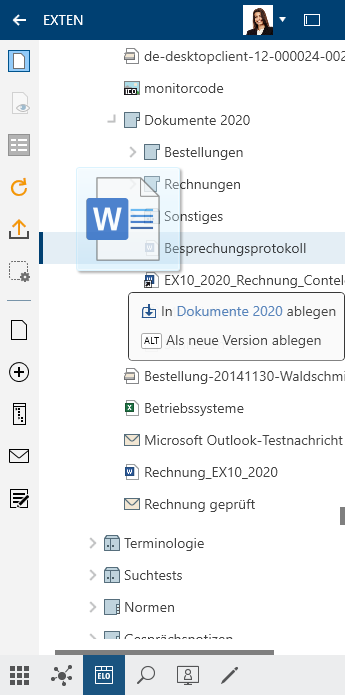 Neue Version laden per Drag-and-Drop