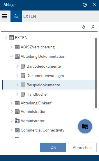 Dialog 'Ablage'