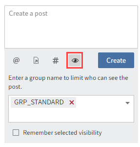 'Restrict visibility' button