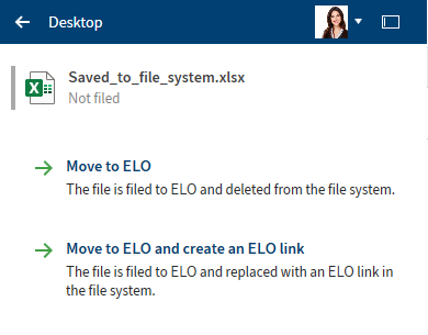 Filing an Office document that has been saved to the file system