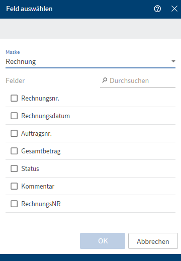 Dialog 'Feld auswählen'