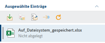 Funktionsbereich 'Desktop', Status 'Nicht abgelegt'