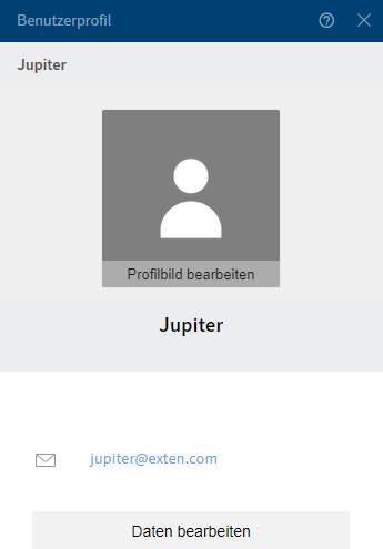 Dialog 'Benutzerprofil'