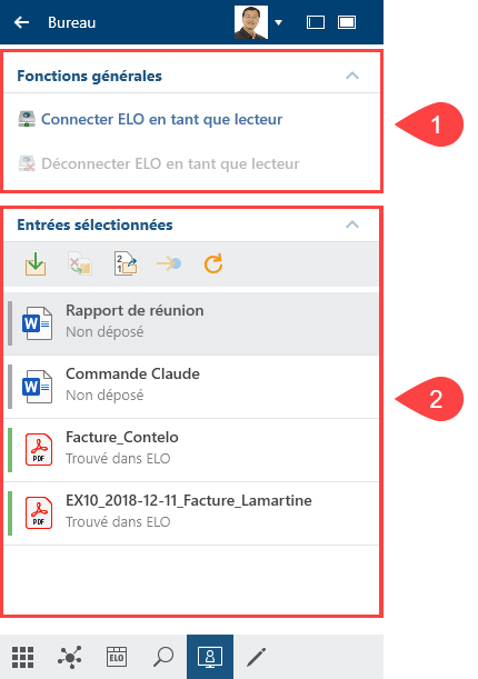 Section 'Desktop', sans interface à ELO