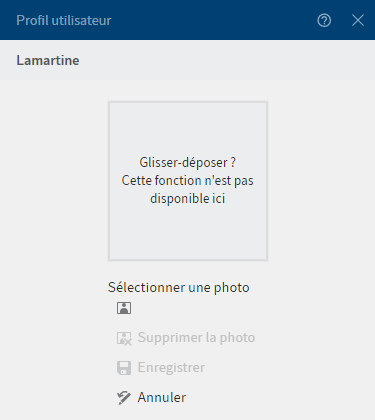 Dialogue 'Modifier l'image de profil'