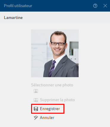 Profil utilisateur modifié