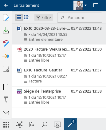 Section 'En traitement'