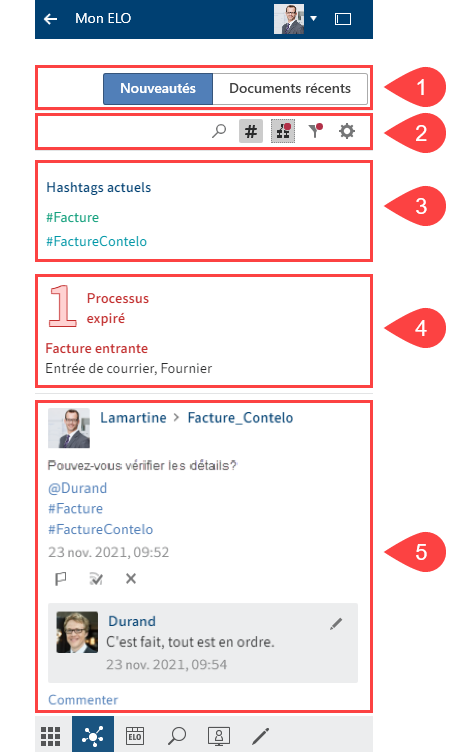 La section 'Mon ELO' avec la sélection 'Nouveautés'