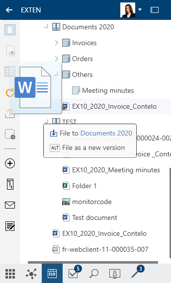 Load new version with drag-and-drop