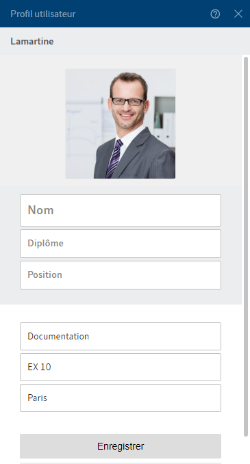 Extrait de 'Profil utilisateur, modifier les données'