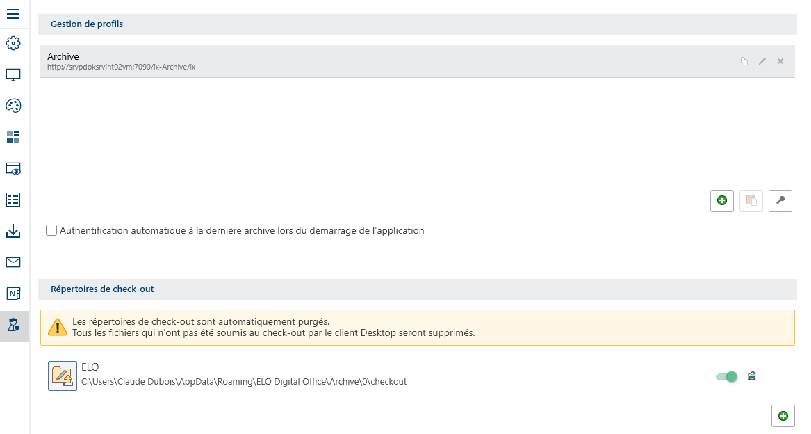 Configuration; catégorie 'Administration (1)'