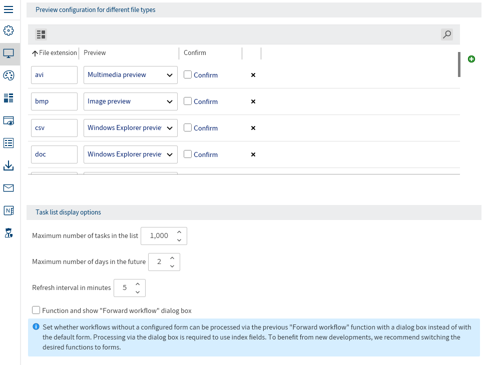 Configuration – 'Display (2)' category