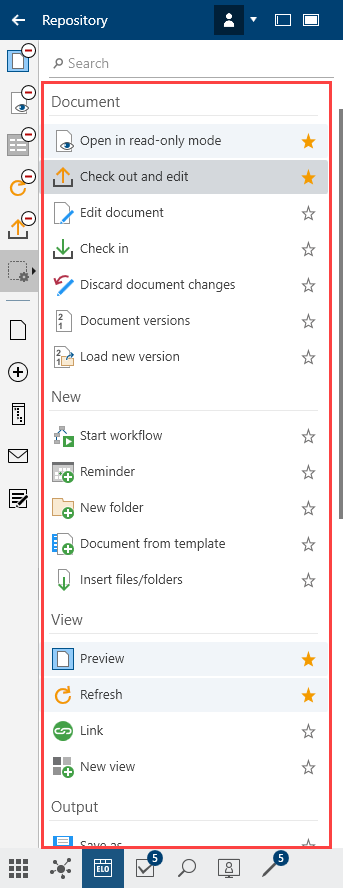 List of all functions