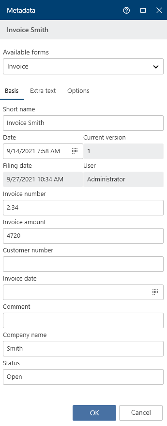 Gen. 1 metadata form