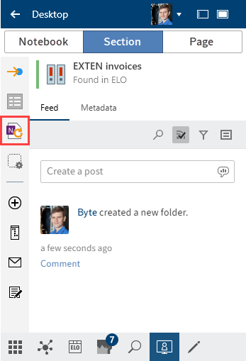 'Synchronize OneNote item' function