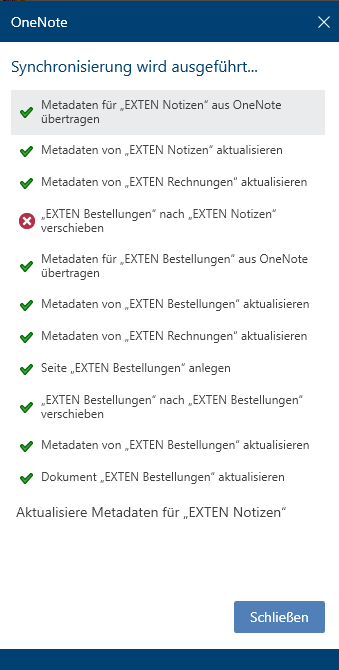 Liste der Änderungen