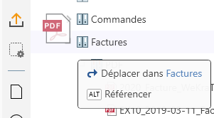 Créer une référence via glisser-déposer