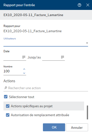 Extrait du dialogue 'Rapport pour l'entrée'
