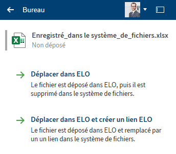 Dépôt d'un document Office déposé dans le système de fichiers