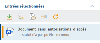 Section 'Desktop', 'Statut non reconnu'