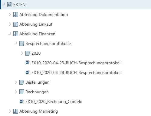 Ablagestruktur