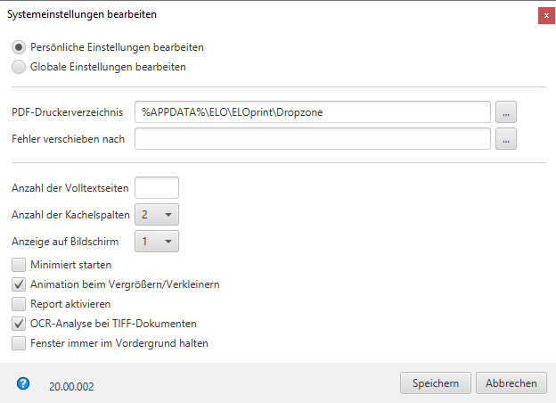 Dialog 'Systemeinstellungen bearbeiten'