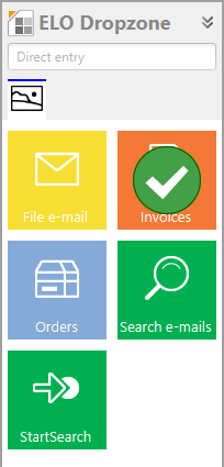Bestätigung einer erfolgreichen Dokumentenablage über die ELO Dropzone
