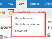 Functions in the context menu