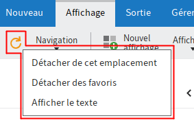 Fonctions dans le menu contextuel 