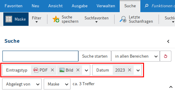 Kombination mehrerer Filter