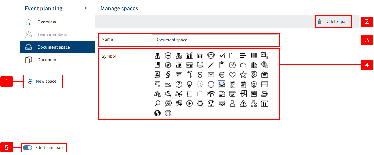 Dokumentumterület szerkesztése