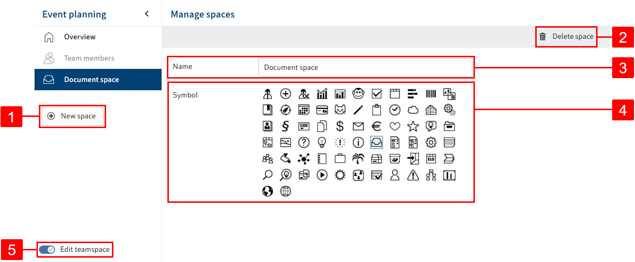 Edit document space
