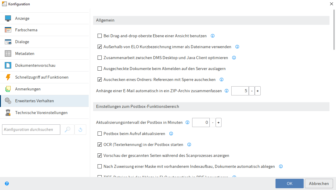Benutzermenü [Ihr Name] | ELO Java Client