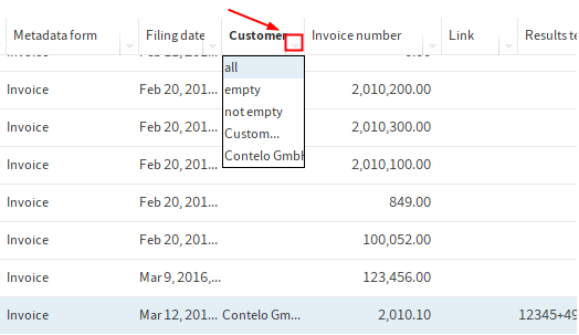 Háromszög szimbólum és szűrő