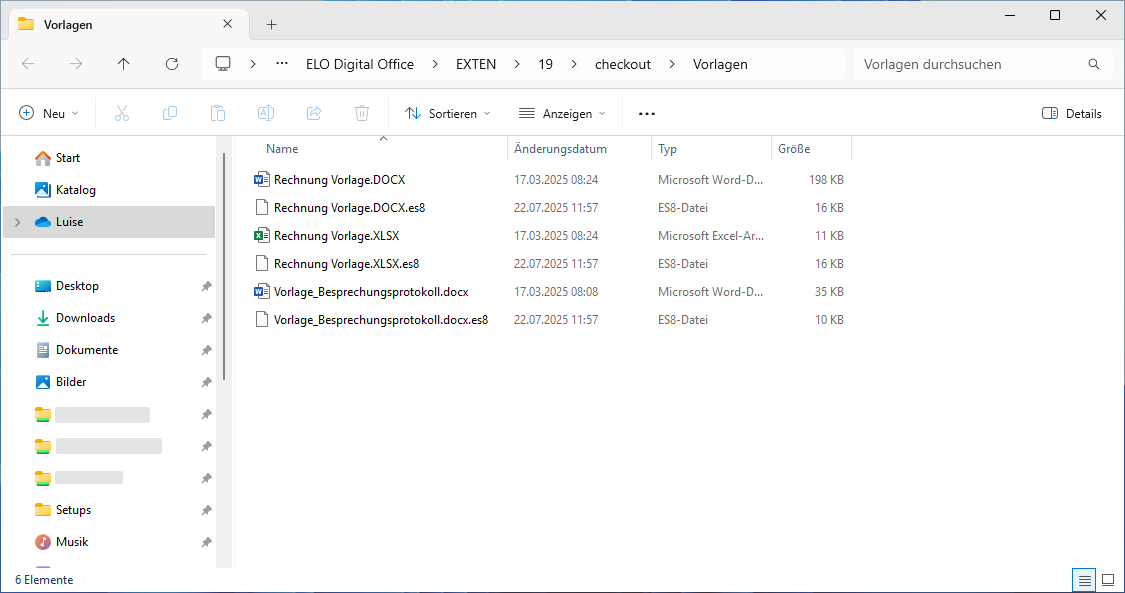Windows-Explorer; Check-Out-Verzeichnis