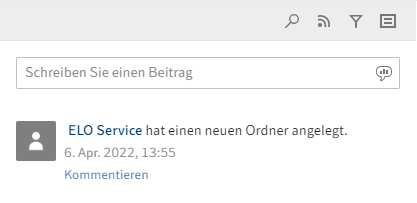 Feed mit einem Feed-Beitrag