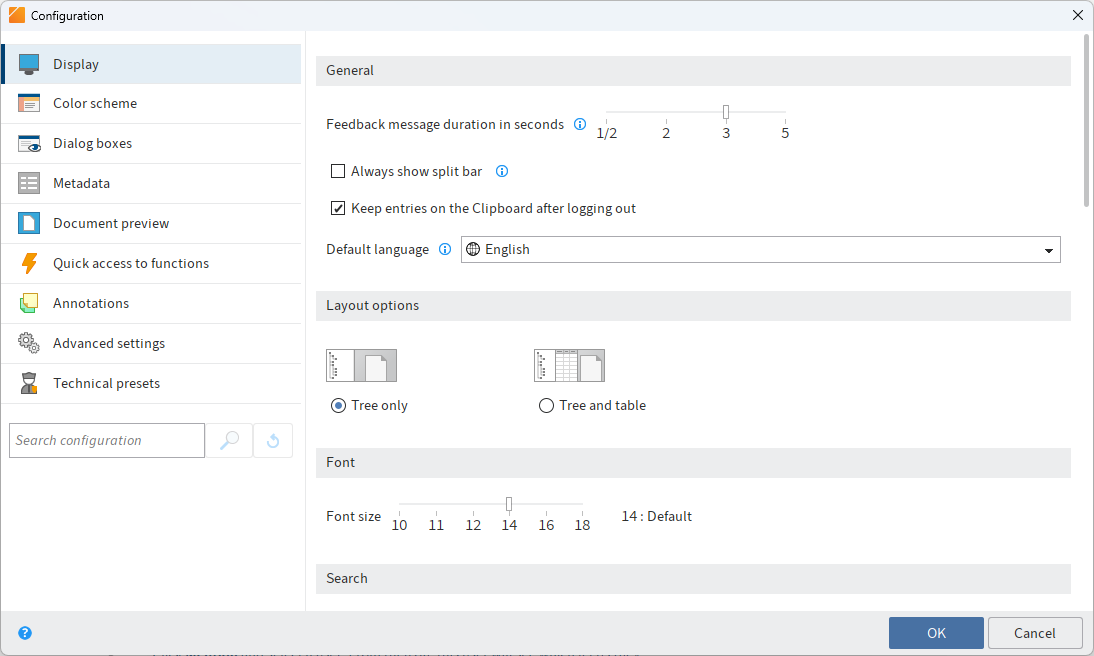 Configuration – Display
