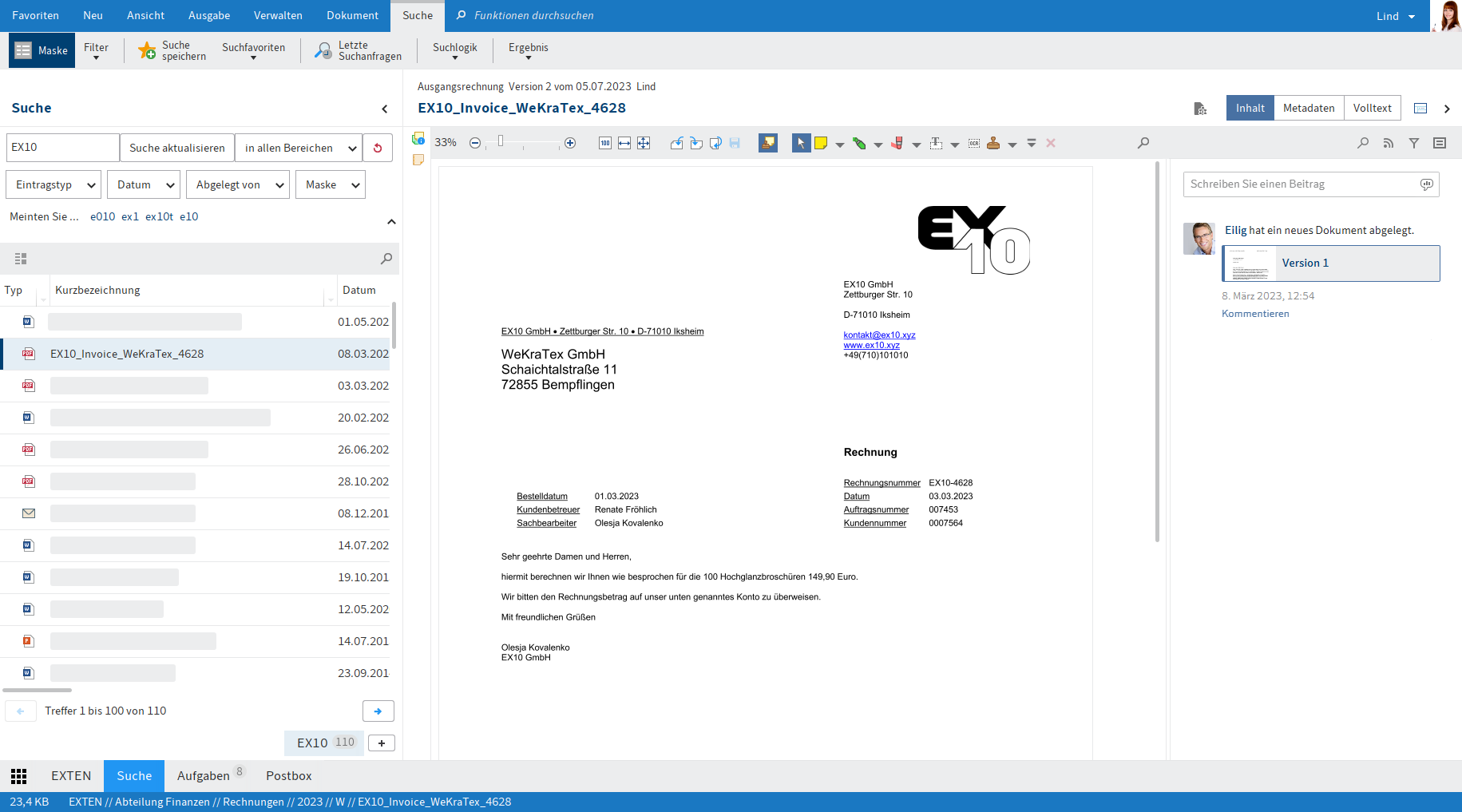 Funktionsbereich 'Suche'